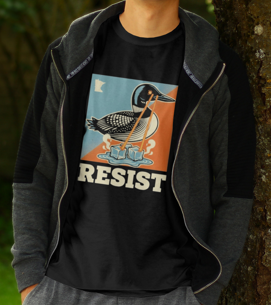 Resist Minneapolis Loon Ice Protest Minnesota T-Shirt