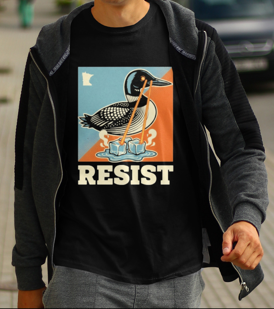 Resist Minneapolis Loon Ice Protest Minnesota T-Shirt