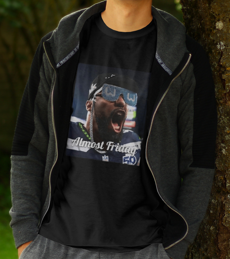 Leonard Williams Glasses Seahawks Almost Friday 50 Yard Line Celebration T-Shirt