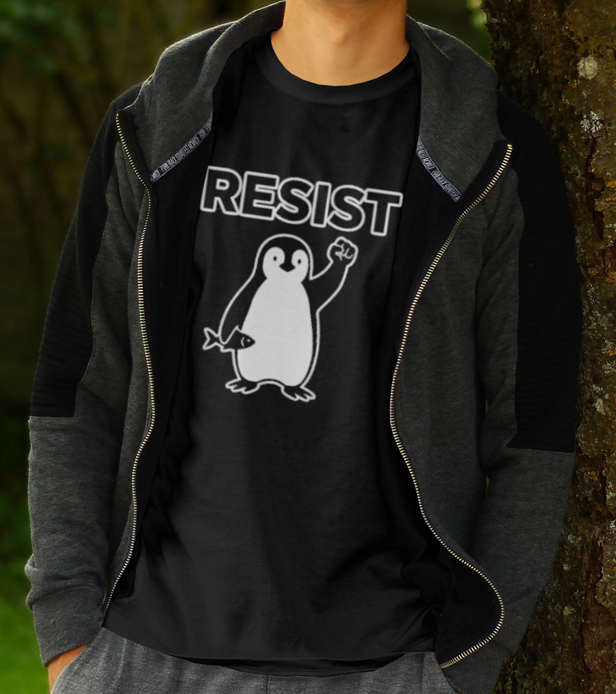 Penguin Resist Fist Fish Minnesota T-Shirt