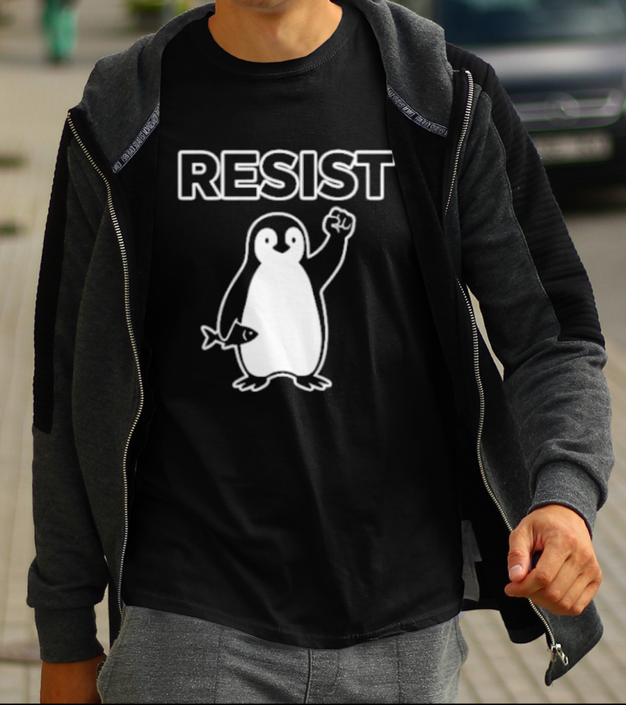 Penguin Resist Fist Fish Minnesota T-Shirt