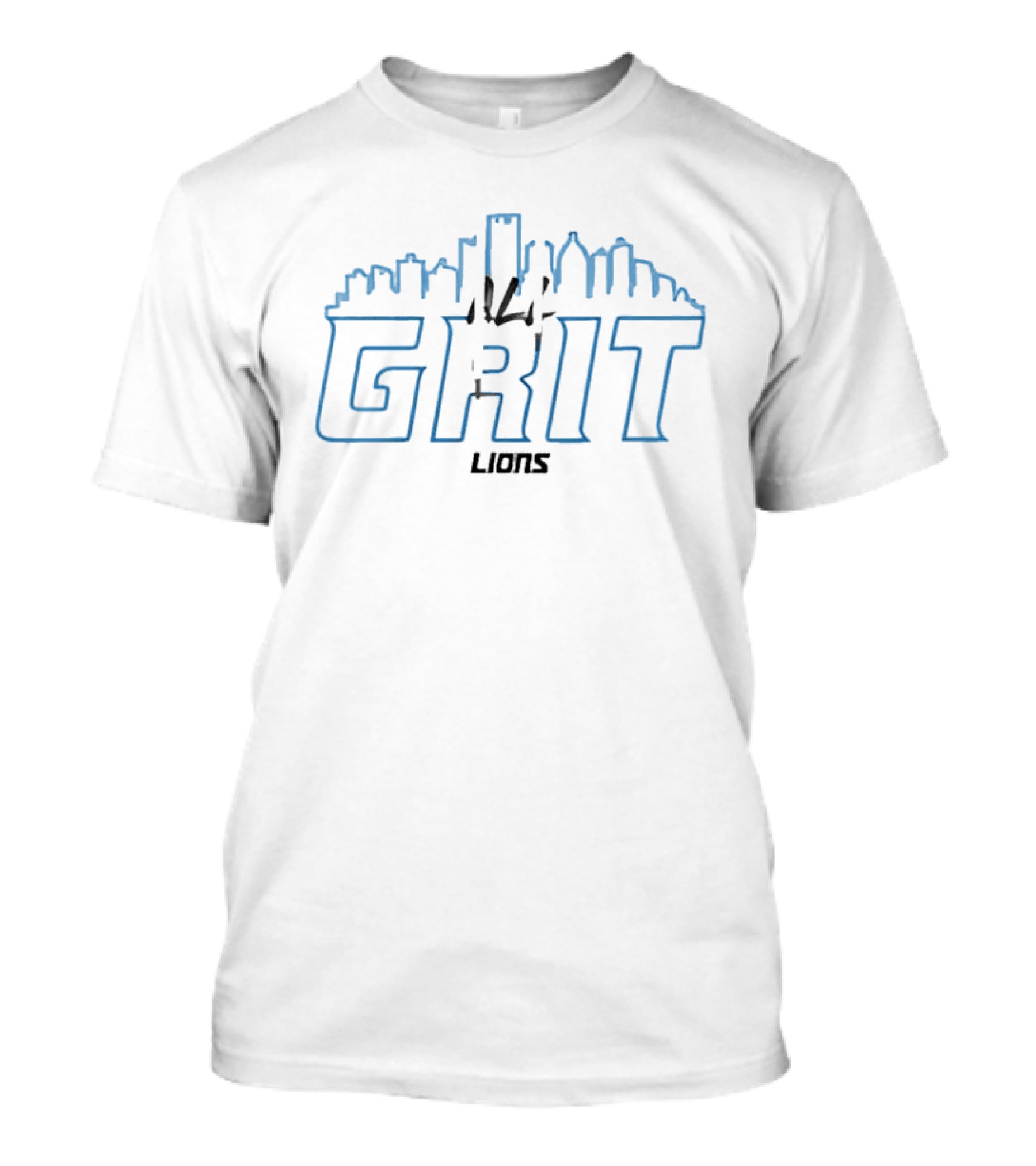 Detroit Lions All Grit City Skyline Dan Campbell T-Shirt