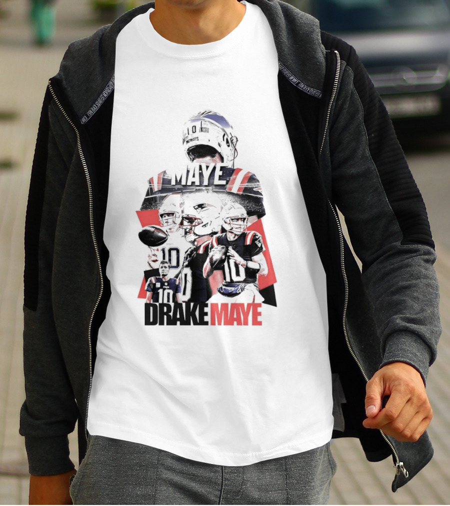Drake Maye New England Patriots Number 10 Patriots Football Player T-Shirt