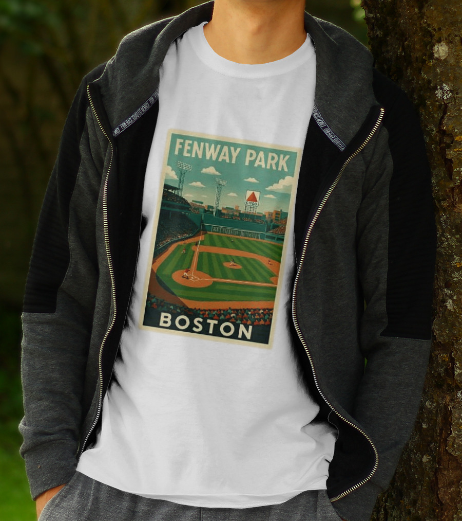 Boston Red Sox Fenway Park Stadium CITGO Sign Baseball Boston T-Shirt