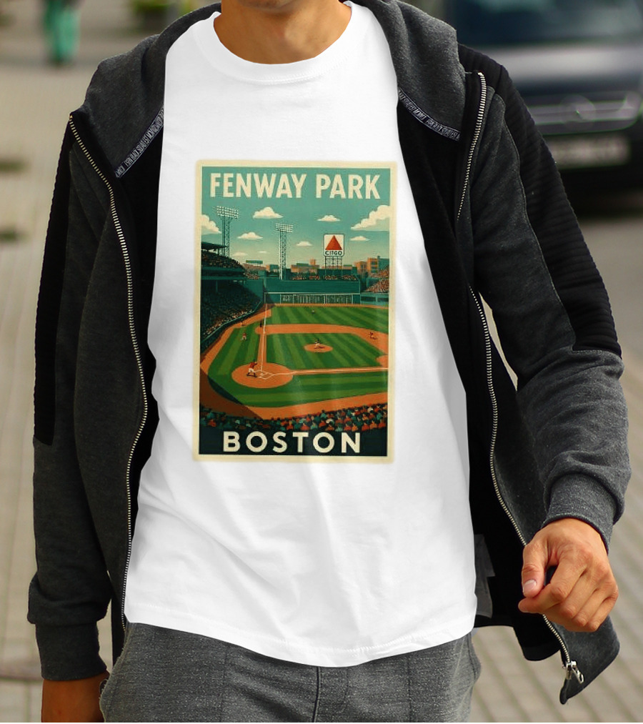 Boston Red Sox Fenway Park Stadium CITGO Sign Baseball Boston T-Shirt