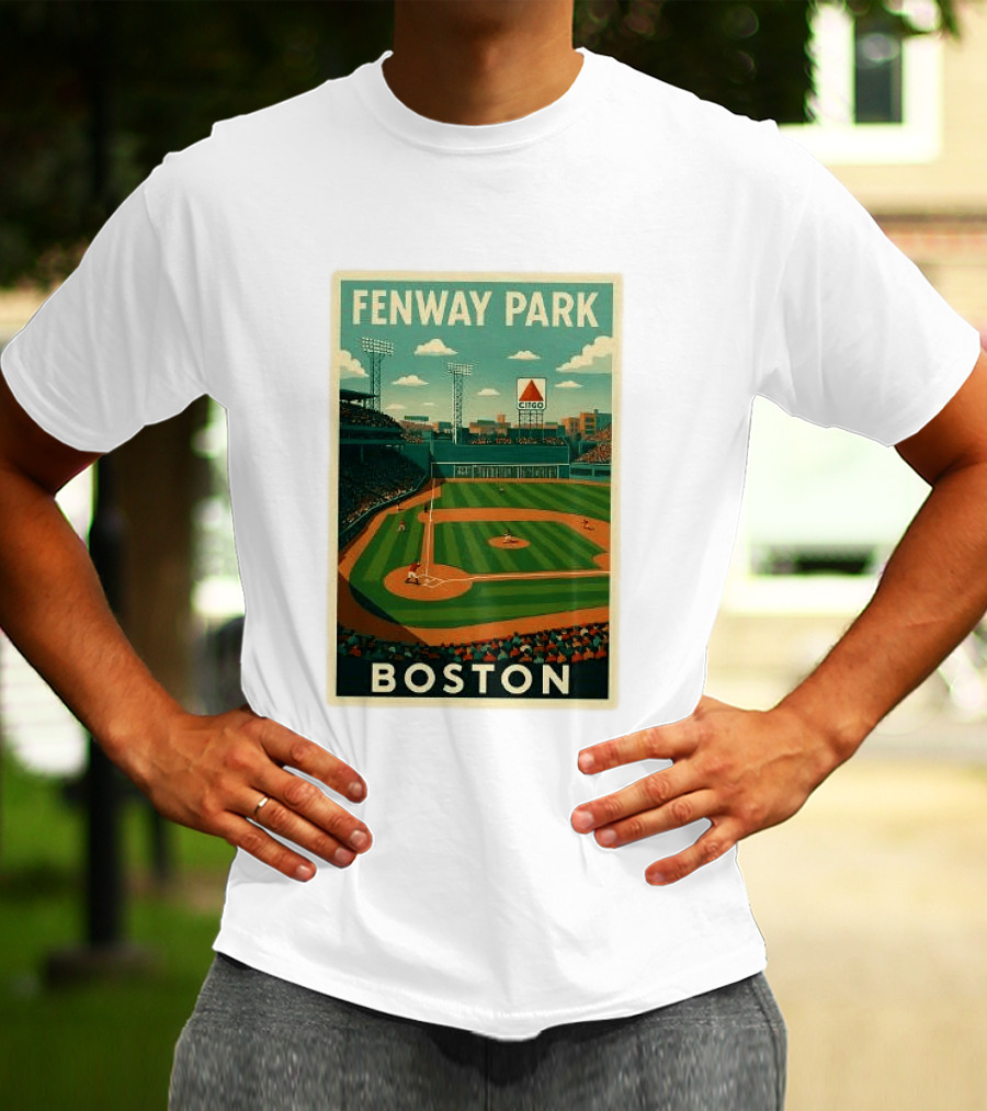 Boston Red Sox Fenway Park Stadium CITGO Sign Baseball Boston T-Shirt