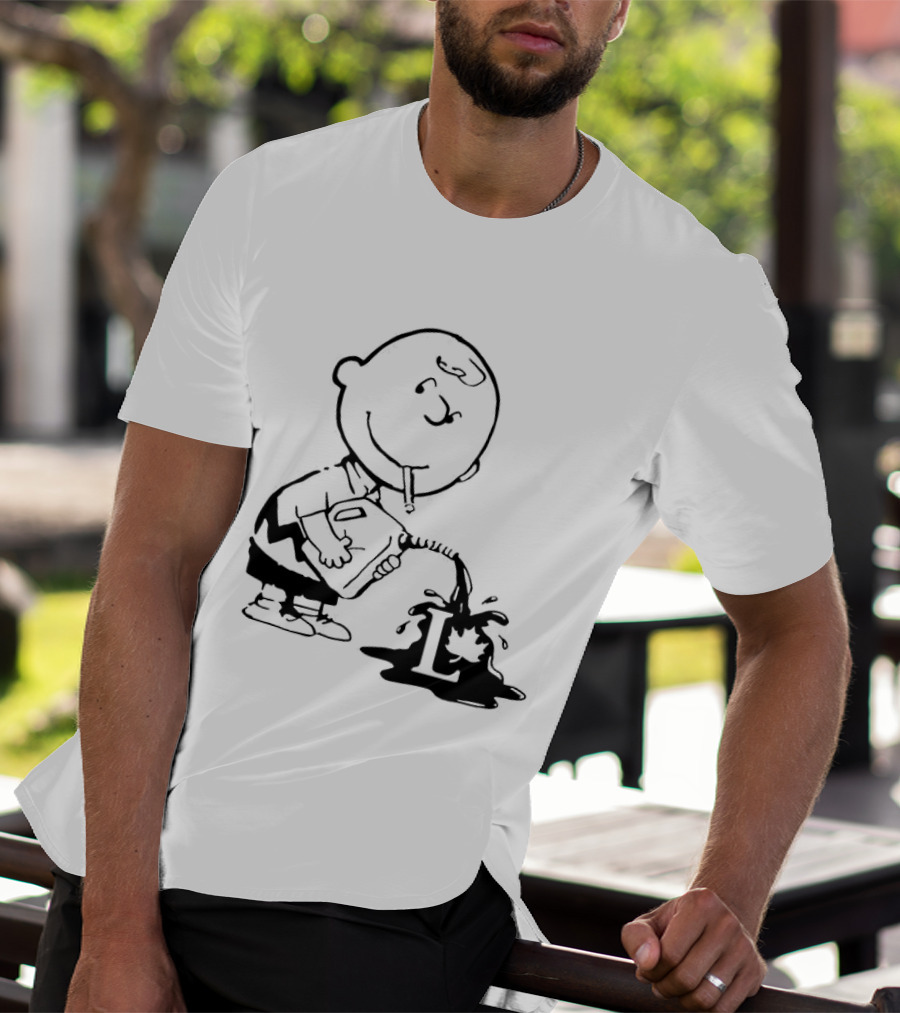 Charlie Brown Watering Flower Political Cartoon T-Shirt