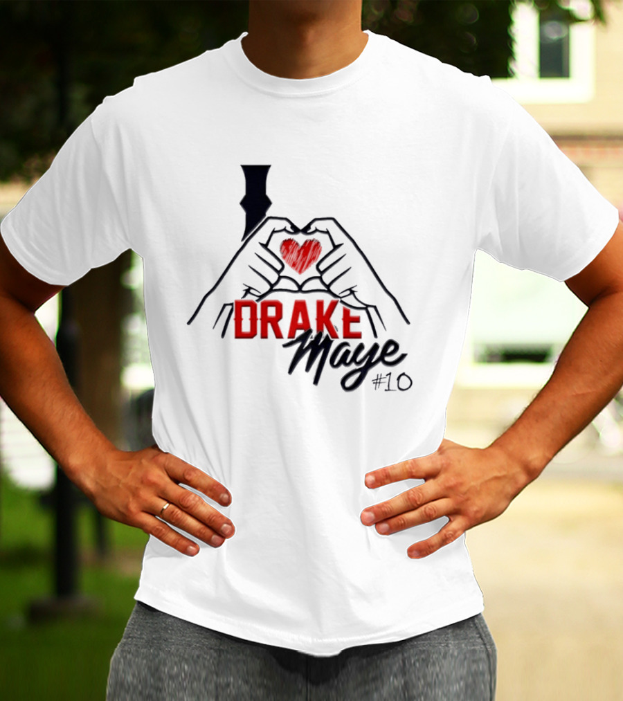 I Love Drake Maye Heart Hand #10 T-Shirt