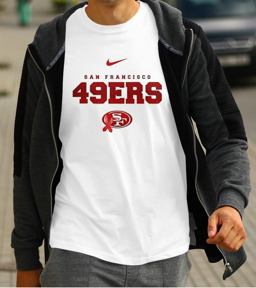 San Francisco 49ers February Red American Heart Month Nike Collaboration T-Shirt