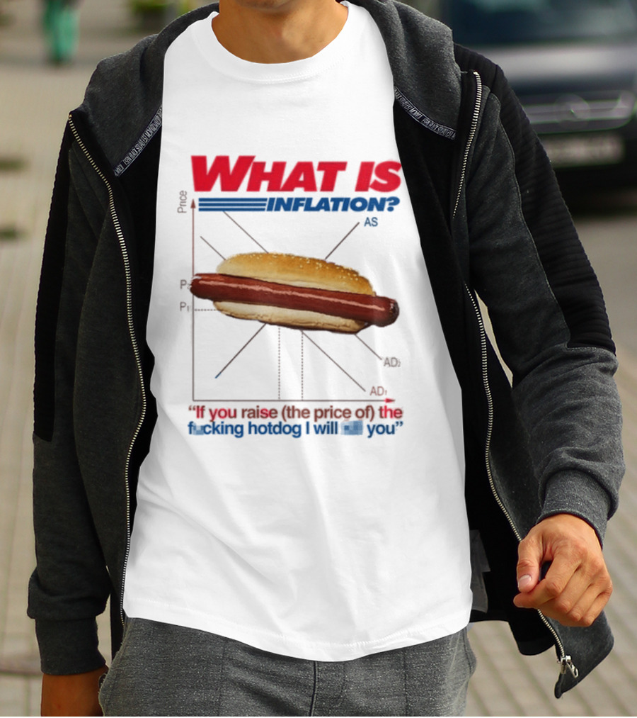 What Is Inflation Hot Dog Graph AS AD Humor T-Shirt