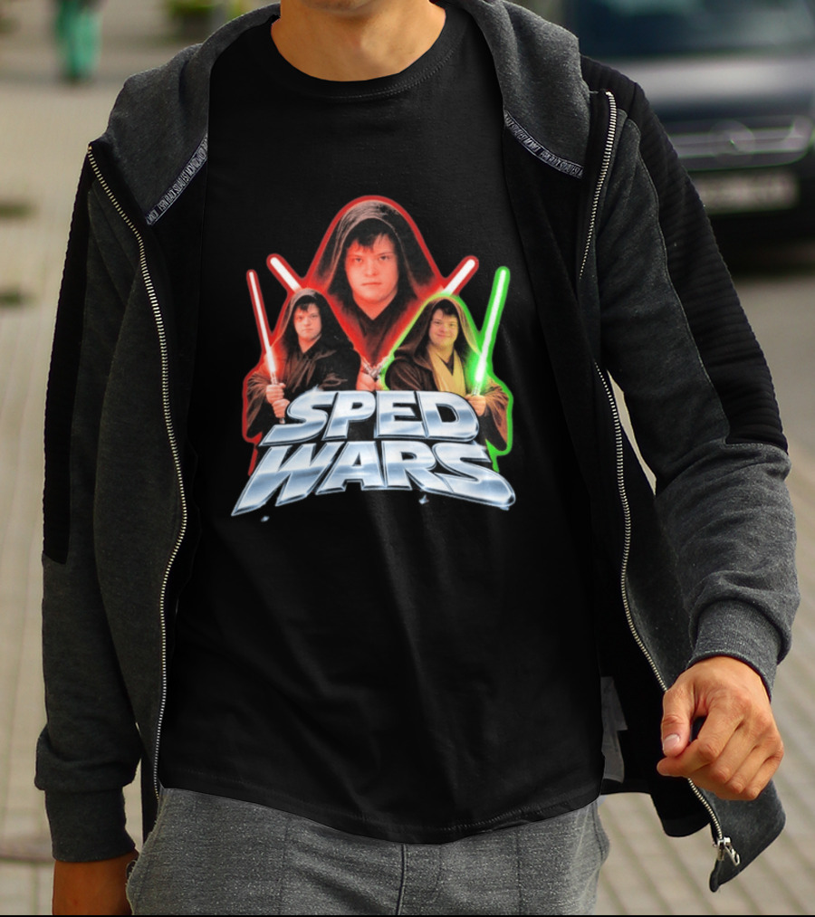 SPED WARS Lightsaber Down Syndrome Jedi T-Shirt