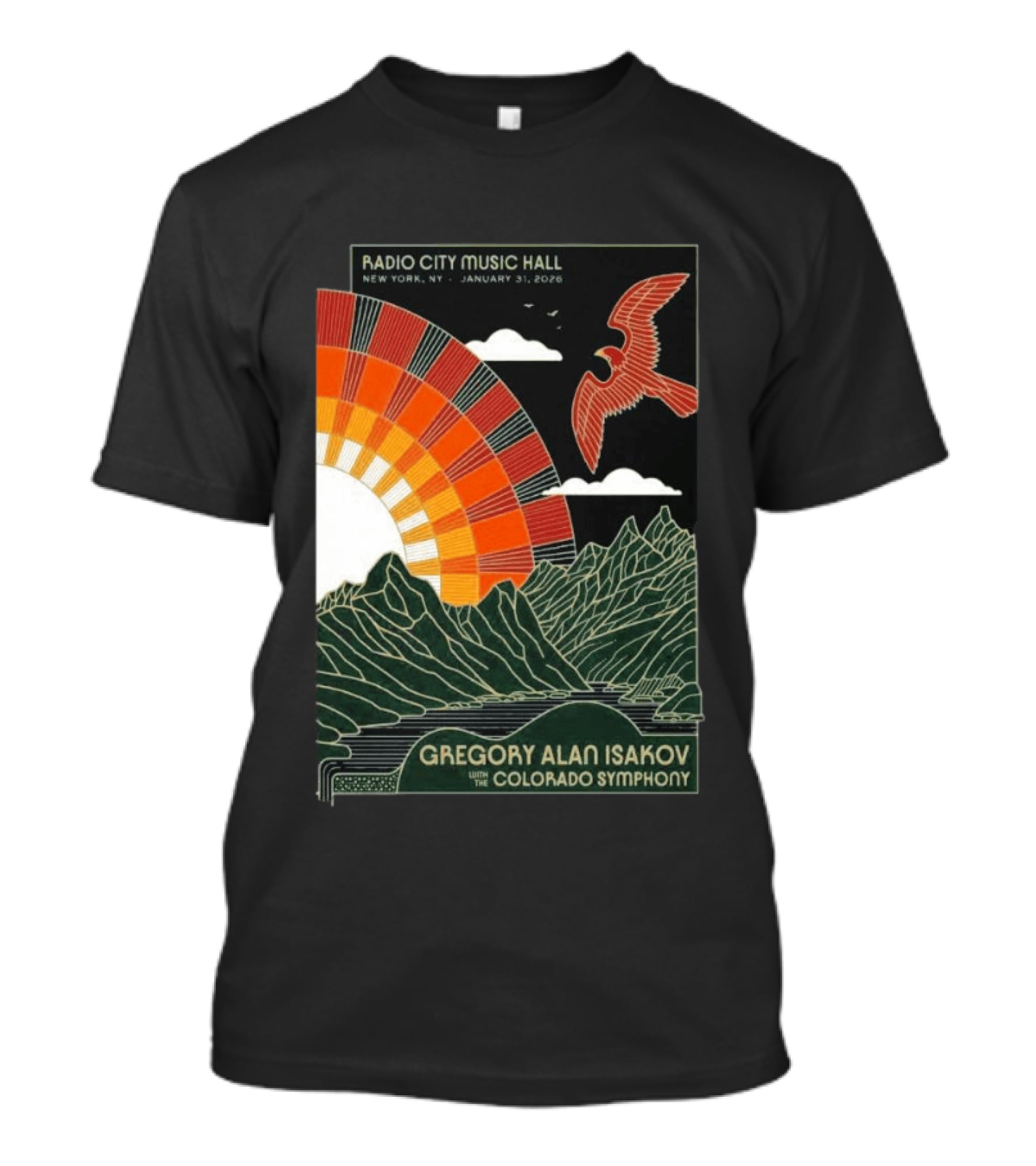 Gregory Alan Isakov With Colorado Symphony Radio City Music Hall January 31 2026 T-Shirt