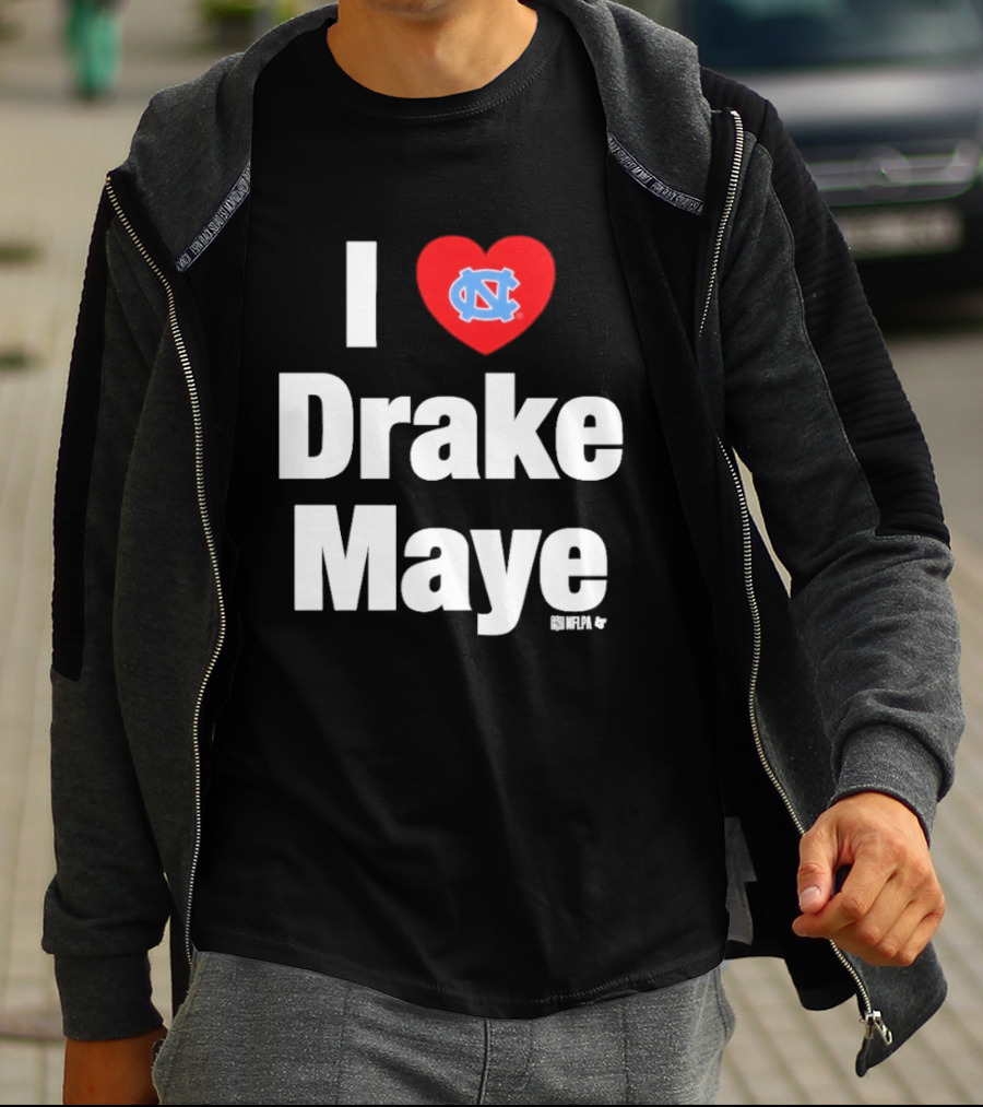 North Carolina Tar Heels I Heart Drake Maye UNC T-Shirt