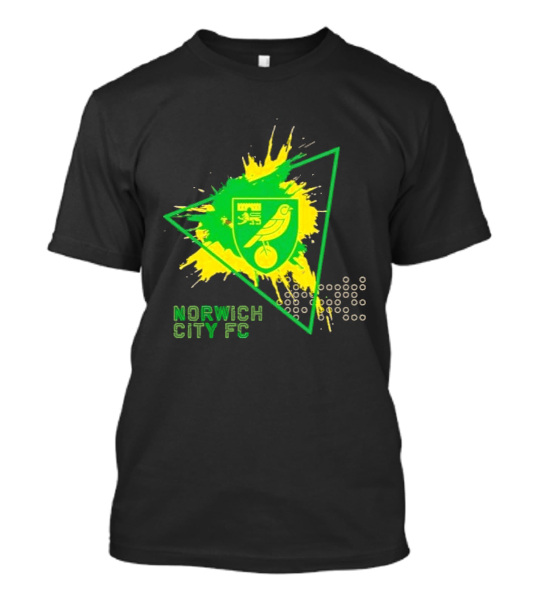 Norwich City FC Junior Crest Splash Triangle T-Shirt
