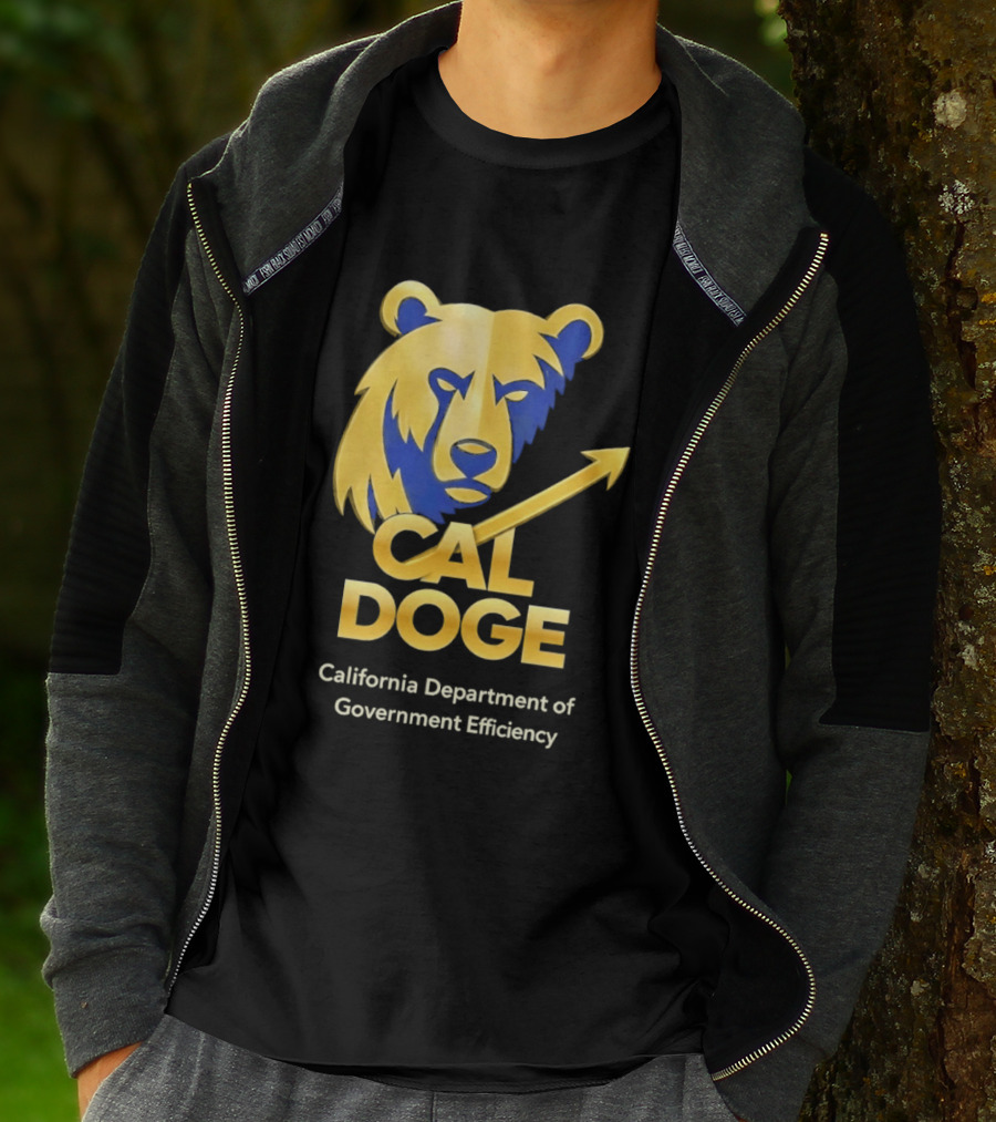 CAL DOGE California Department Of Government Efficiency Bear Arrow T-Shirt