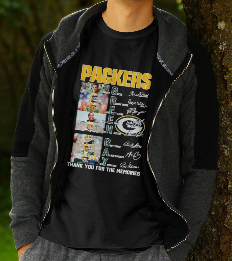 Packers Green Bay Thank You For The Memories Legends Signatures T-Shirt