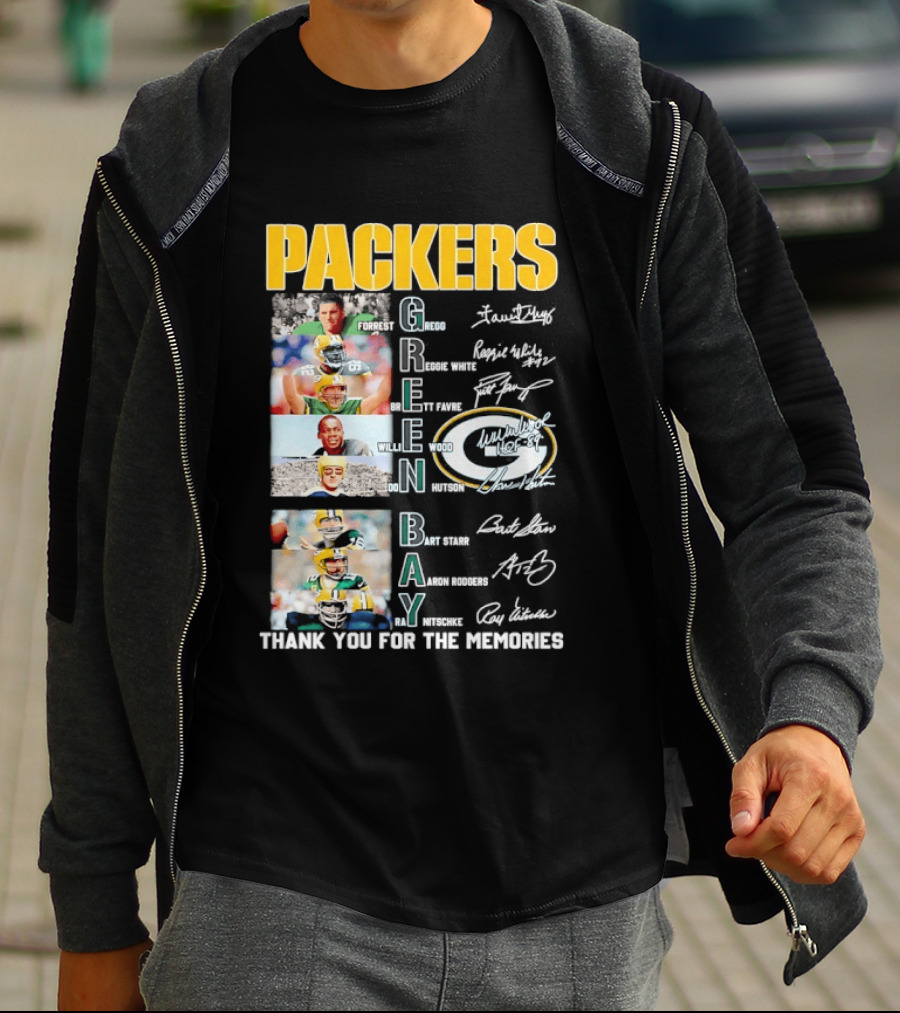 Packers Green Bay Thank You For The Memories Legends Signatures T-Shirt