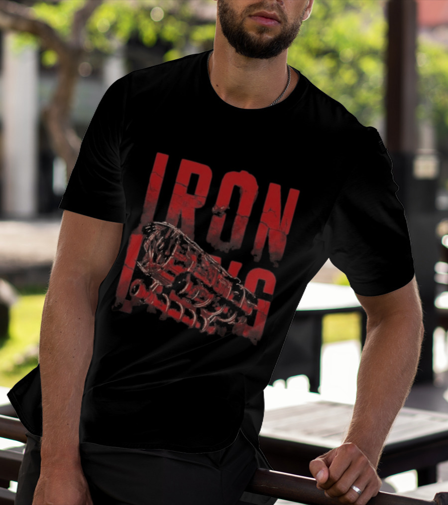 Iron Lung Distressed Red Text With Mechanical T-Shirt