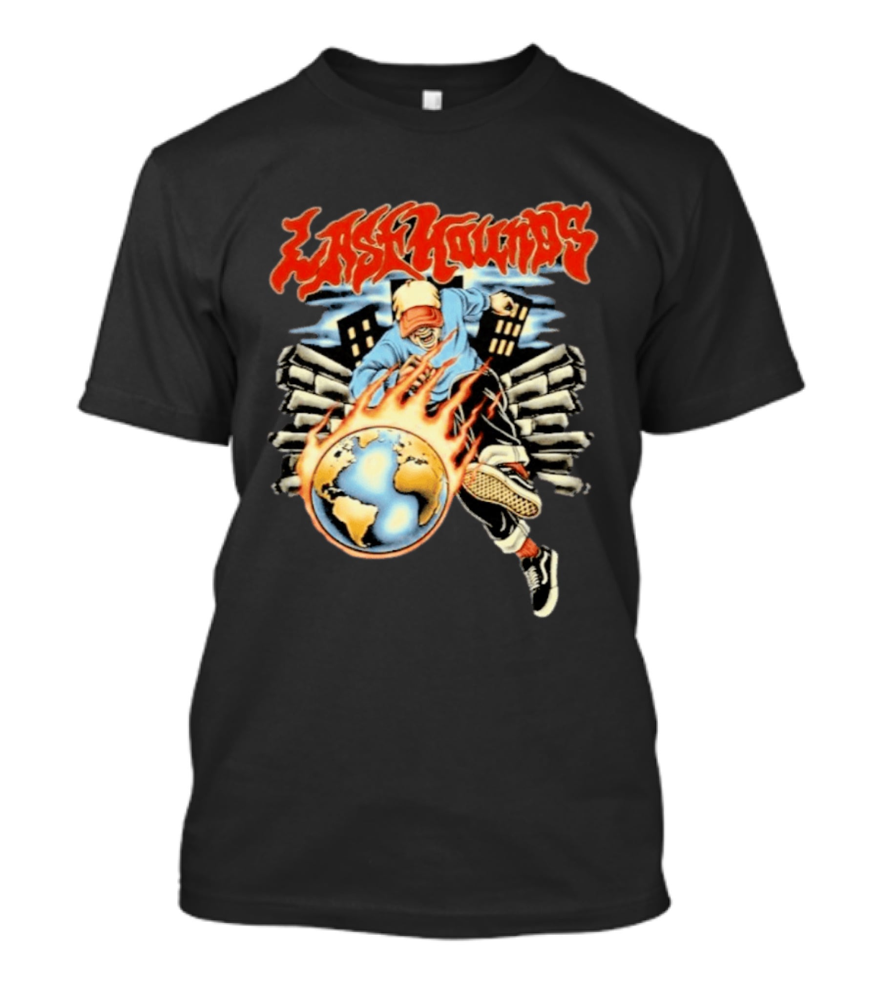 Last Hounds Tour Feb 2026 Flaming Globe T-Shirt