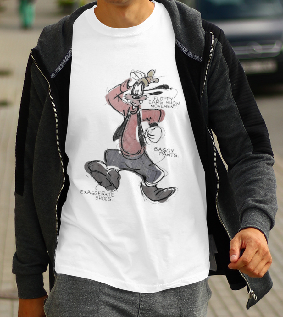 Goofy Floppy Ears Movement Baggy Pants Exaggerated Shoes T-Shirt