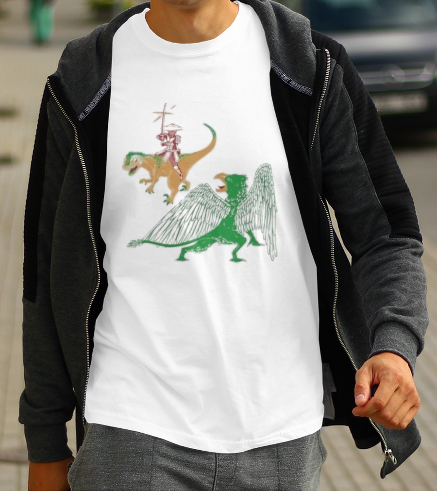 Jack Black Monster Tag Dinosaur And Griffin Fantasy T-Shirt