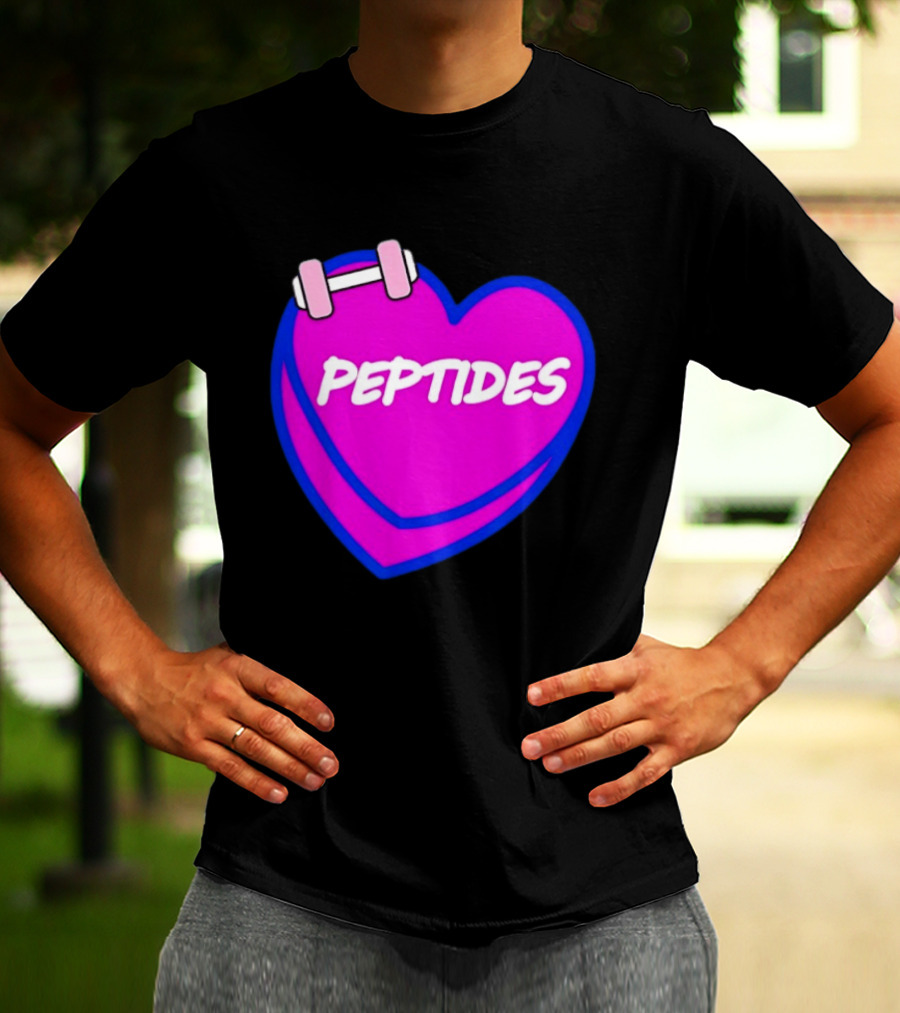 Valentines Day Sweet Hearts Love Peptides Candy Workout T-Shirt