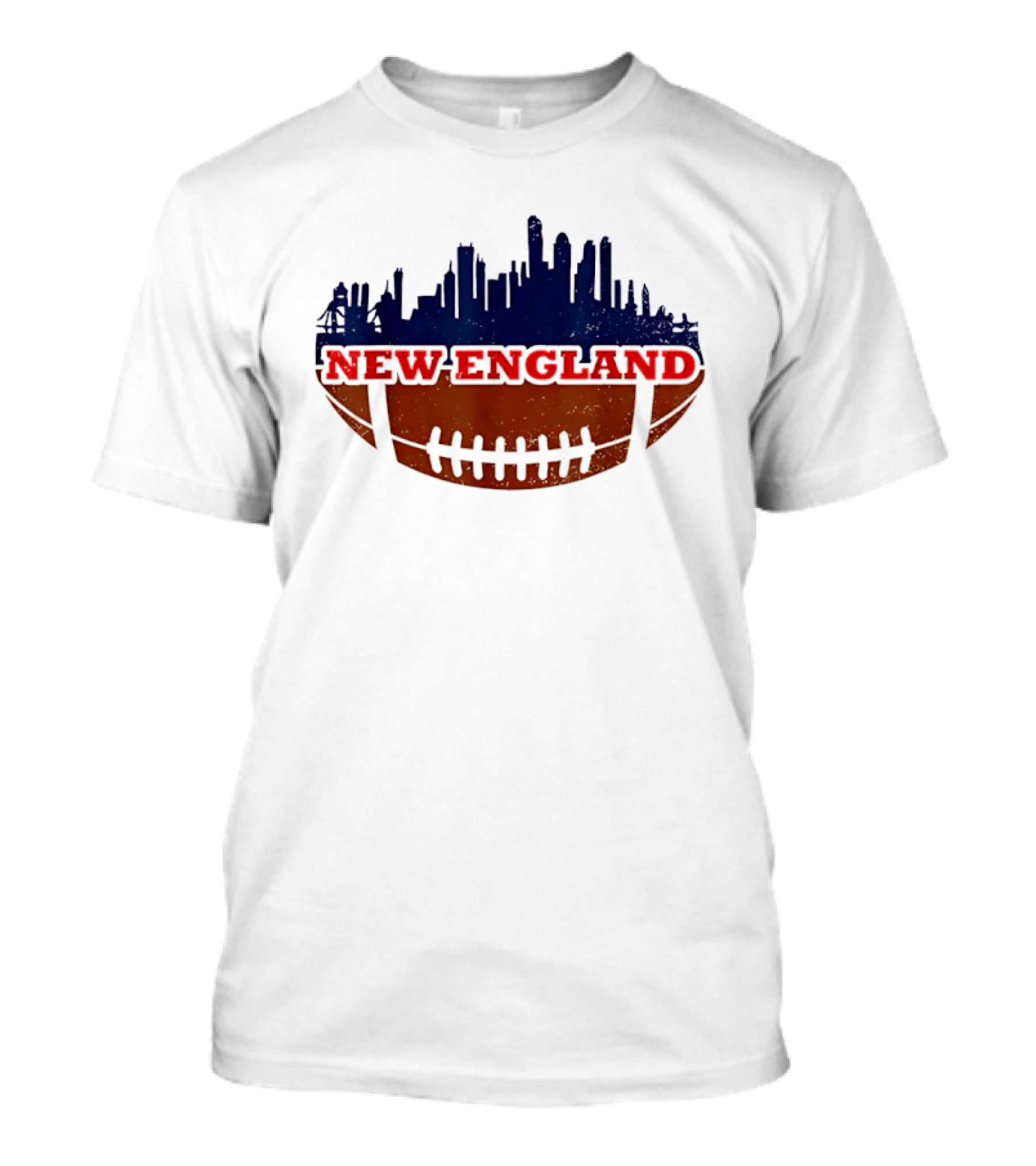 New England Football Skyline Cityscape T-Shirt