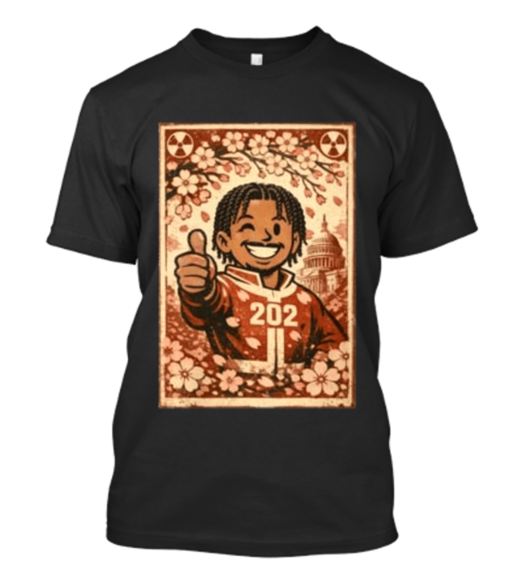 Vault 202 February 26 Cherry Blossom Capitol Thumbs Up T-Shirt