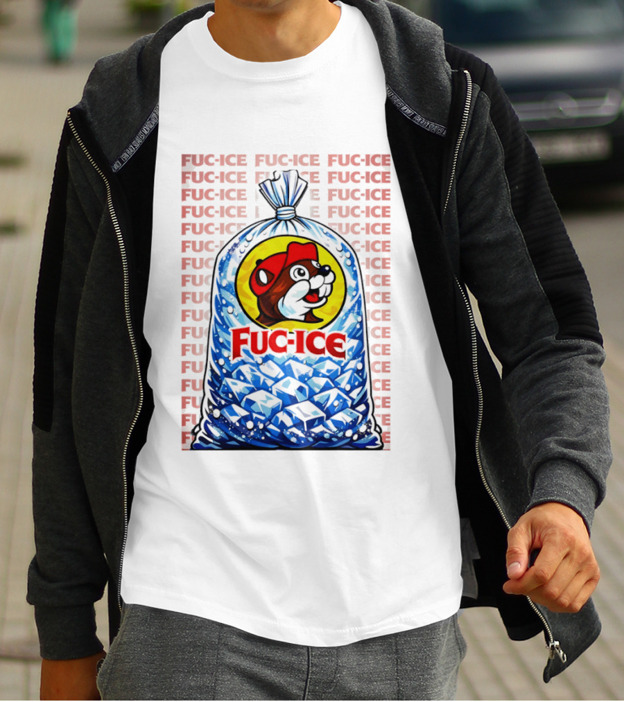Buc Ee's Fuc Ice Parody Bag Of Ice T-Shirt