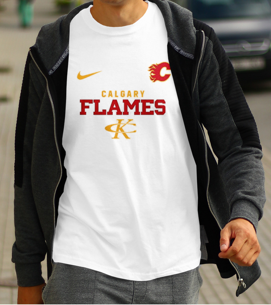 Calgary Flames Kenny Chesney No Shoes Nation Tour Nike Collaboration T-Shirt