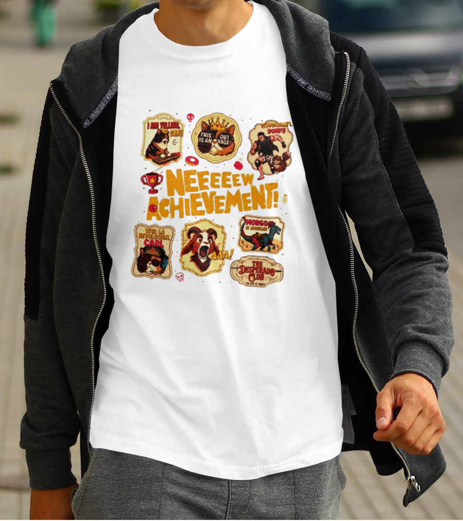Neeeeew Achievement Viva La Revolucion Carl Goddamnit Donut Mongo The Desperado Club T-Shirt