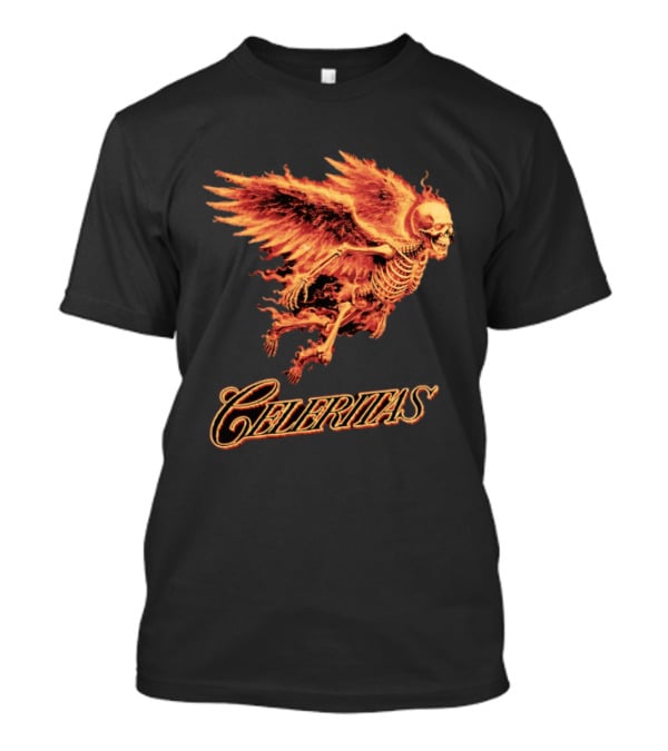 Celeritas Flaming Angel Skeleton Wings 2026 Speed T-Shirt