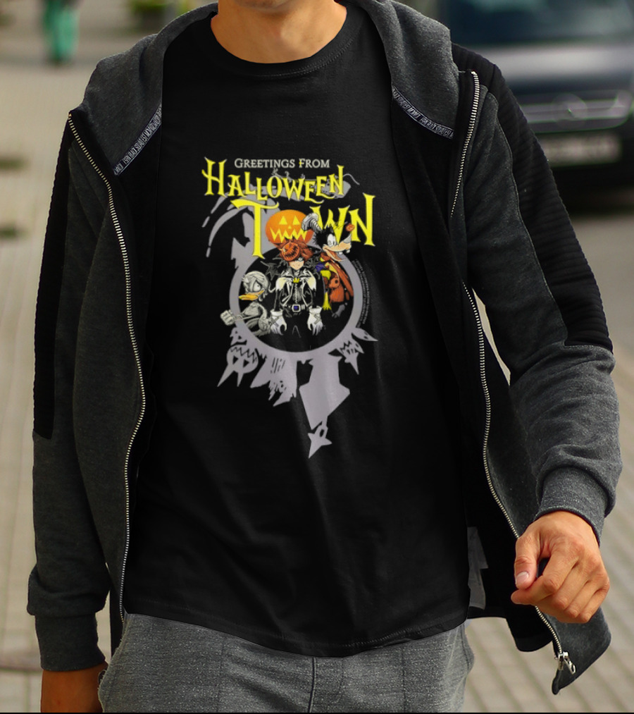 Greetings From Halloween Town Disney Kingdom Hearts Graphic Adventure T-Shirt