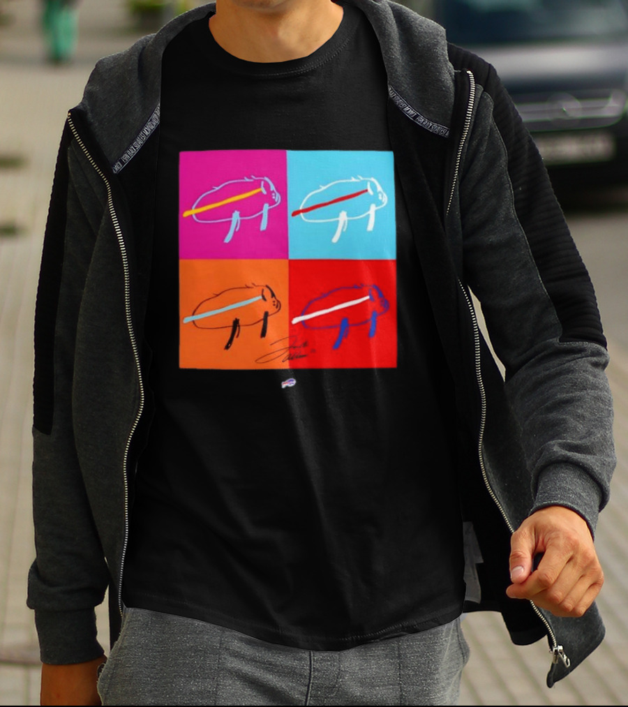 New Era Buffalo Bills Multi Color Billustration Pop T-Shirt