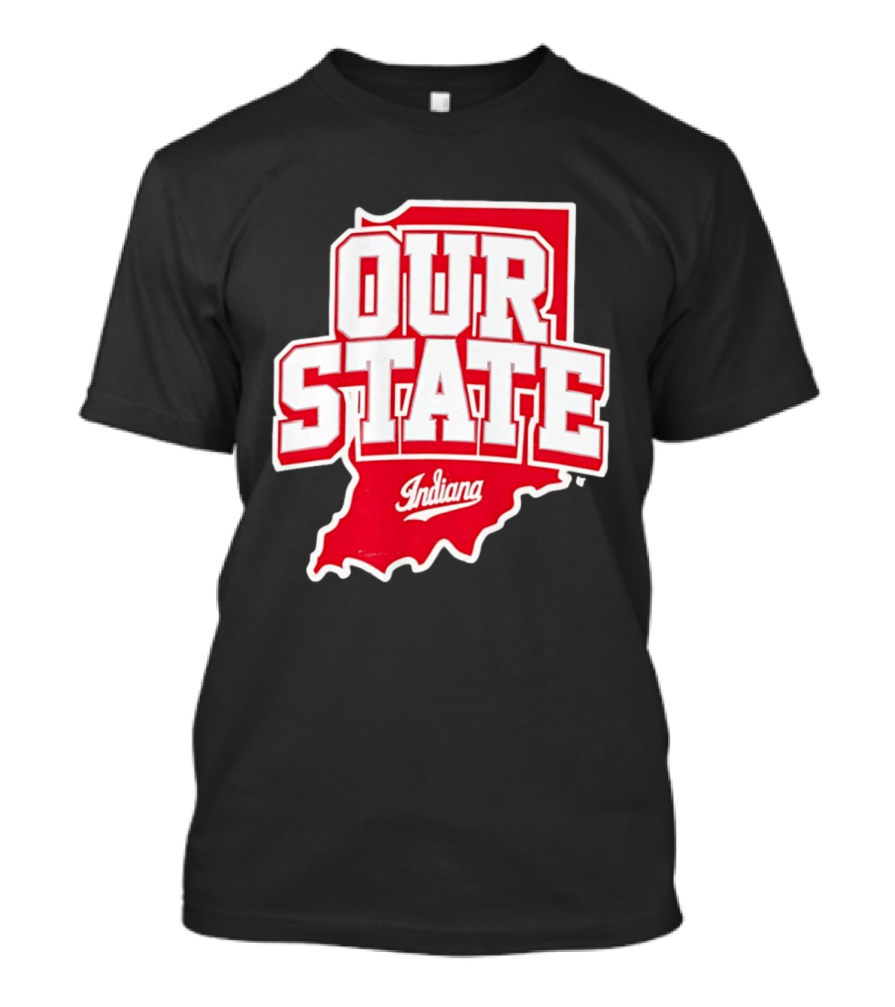 Our State Indiana Red Map College Sports Indiana T-Shirt