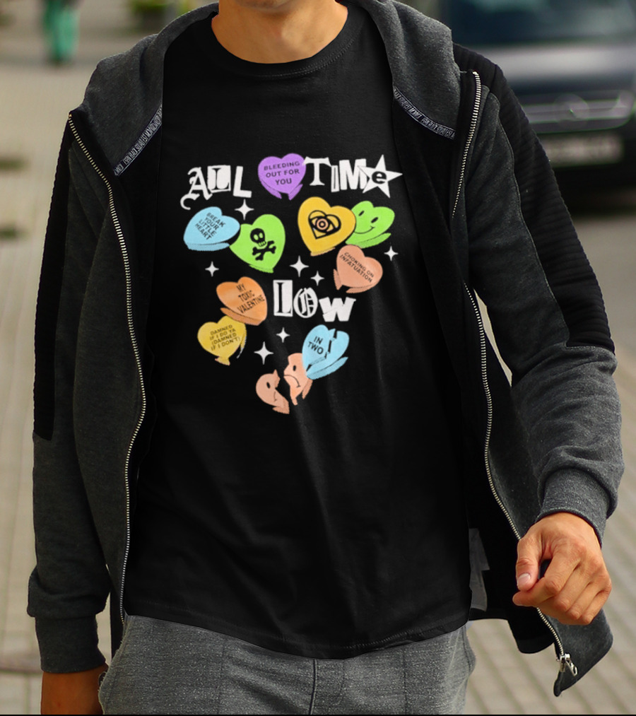 All Time Low Valentine's 2026 Candy Hearts T-Shirt