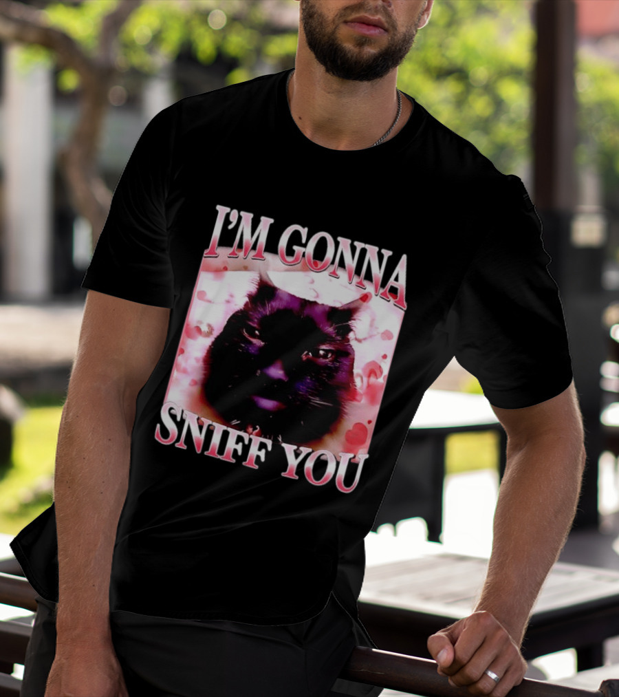 I'm Gonna Sniff You Cat Meme Valentine Aesthetic T-Shirt