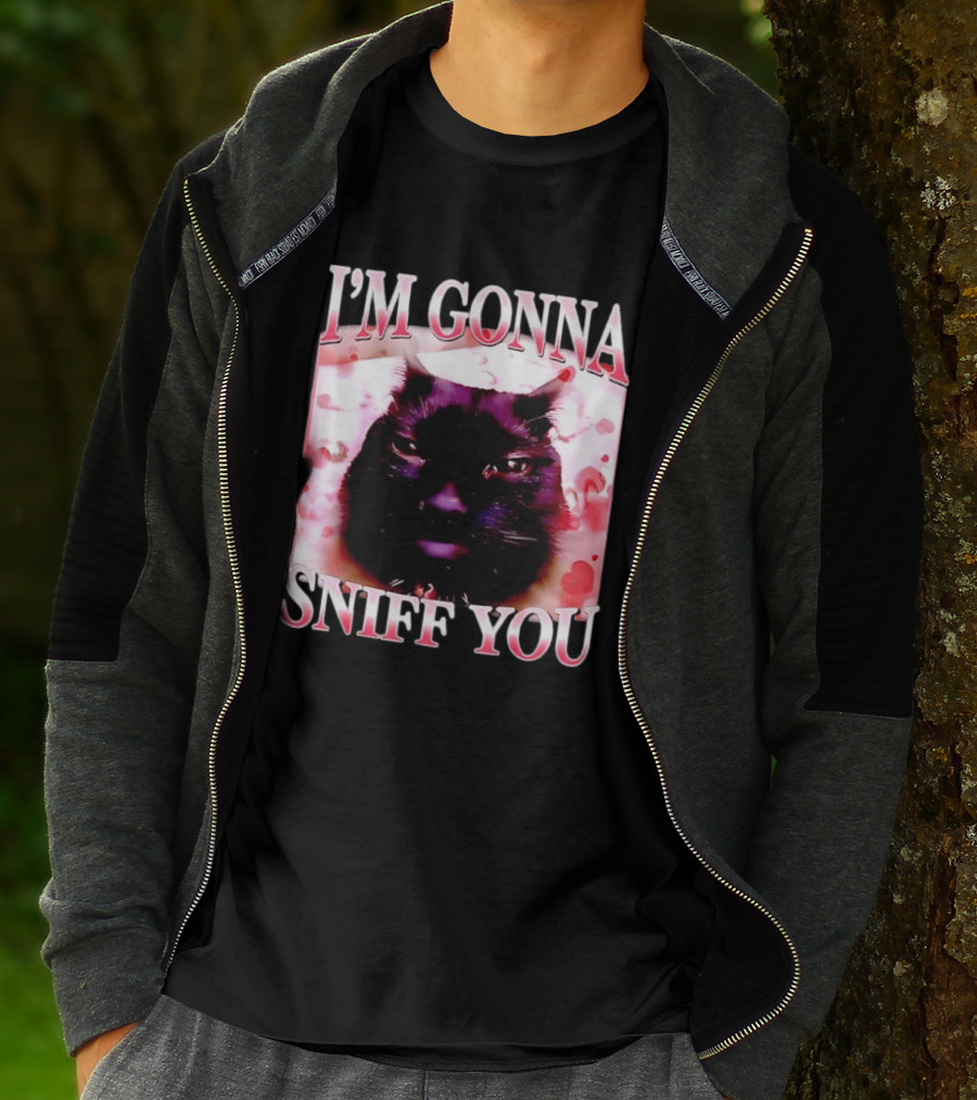 I'm Gonna Sniff You Cat Meme Valentine Aesthetic T-Shirt