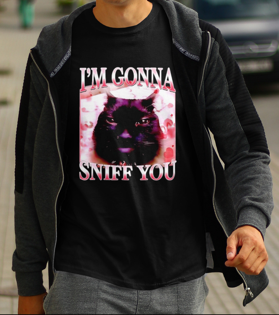 I'm Gonna Sniff You Cat Meme Valentine Aesthetic T-Shirt