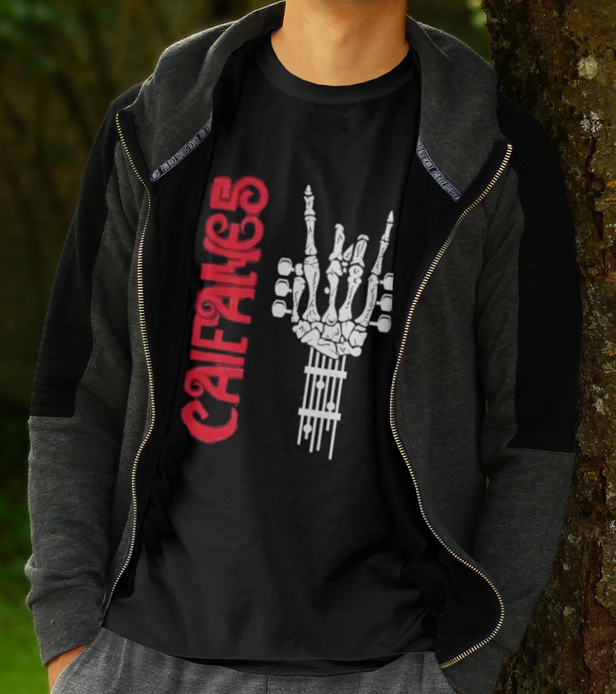 CAIFANES Skull Guitar Rock Silence T-Shirt
