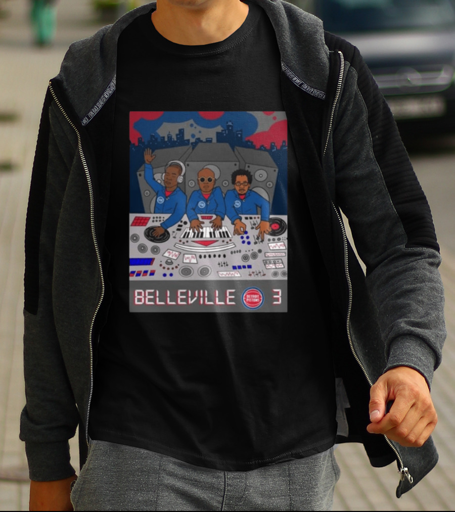Belleville 3 Detroit Pistons Music T-Shirt