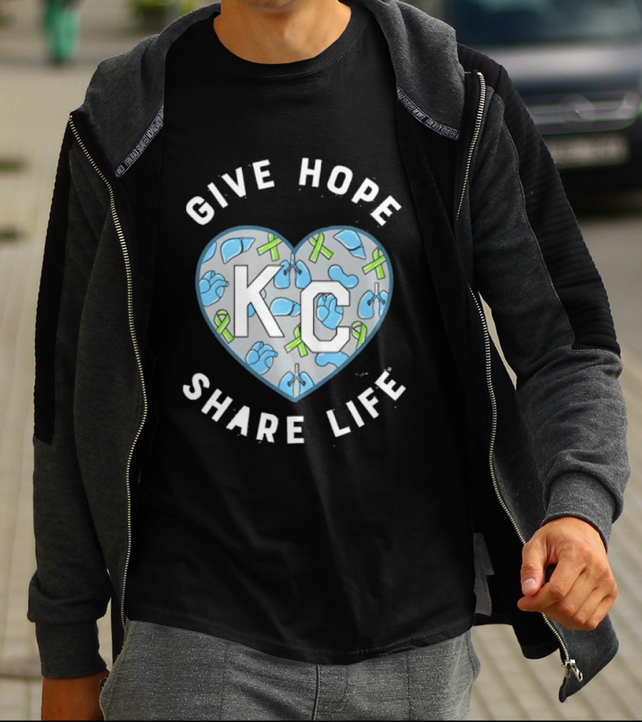 Midwest Transplant 2026 KC Heart Give Hope Share Life T-Shirt