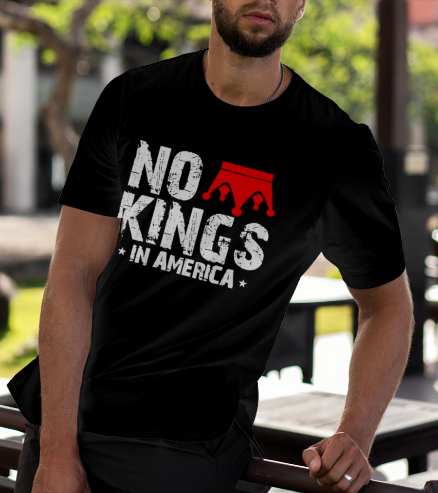 No Kings In America Red Crown T-Shirt