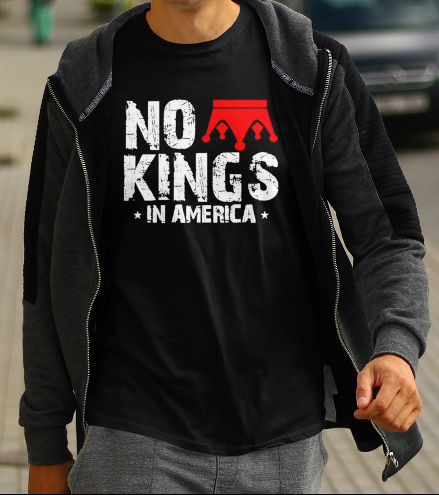 No Kings In America Red Crown T-Shirt