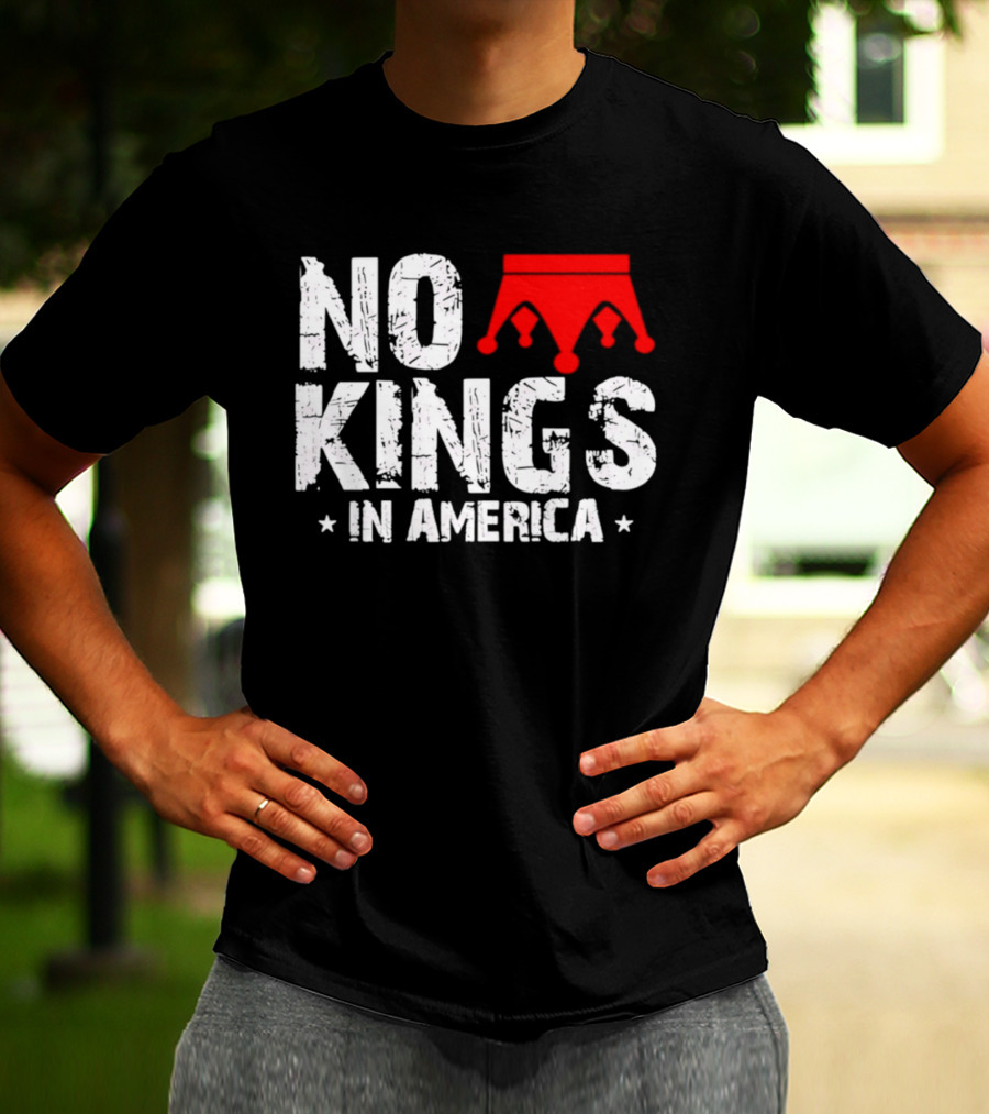 No Kings In America Red Crown T-Shirt