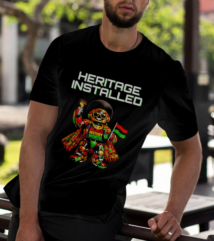 Heritage Installed Robot Black History T-Shirt
