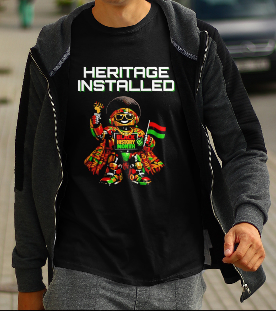 Heritage Installed Robot Black History T-Shirt