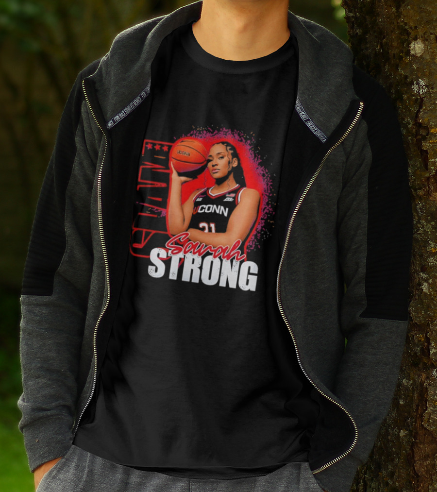 SLAM Sarah Strong #21 UConn Huskies Basketball Star T-Shirt