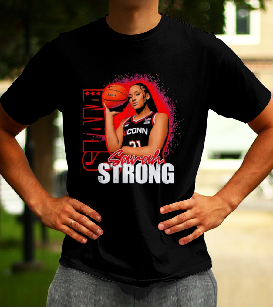 SLAM Sarah Strong #21 UConn Huskies Basketball Star T-Shirt