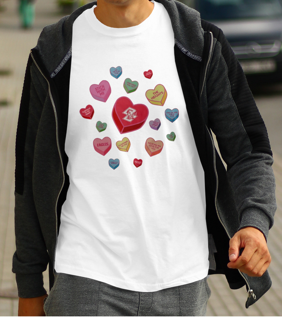 Boston College Eagles Valentine's Day Hearts Sweet Talk Collection T-Shirt